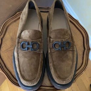 NWOT Men’s Salvatore Ferragamo Suede Pull-on Shoes
